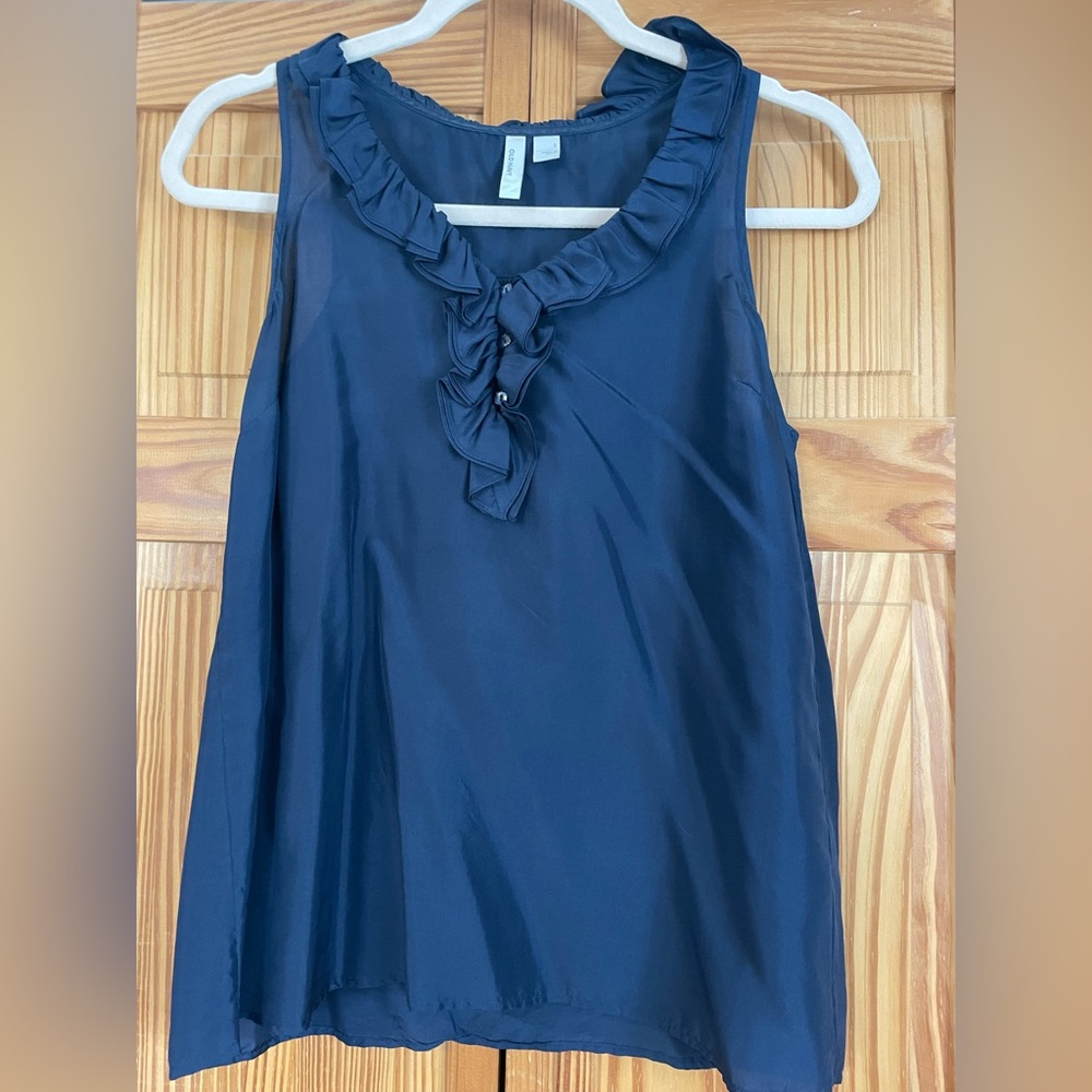Old Navy Navy Blue Ruffle Blouse - Picture 5 of 6